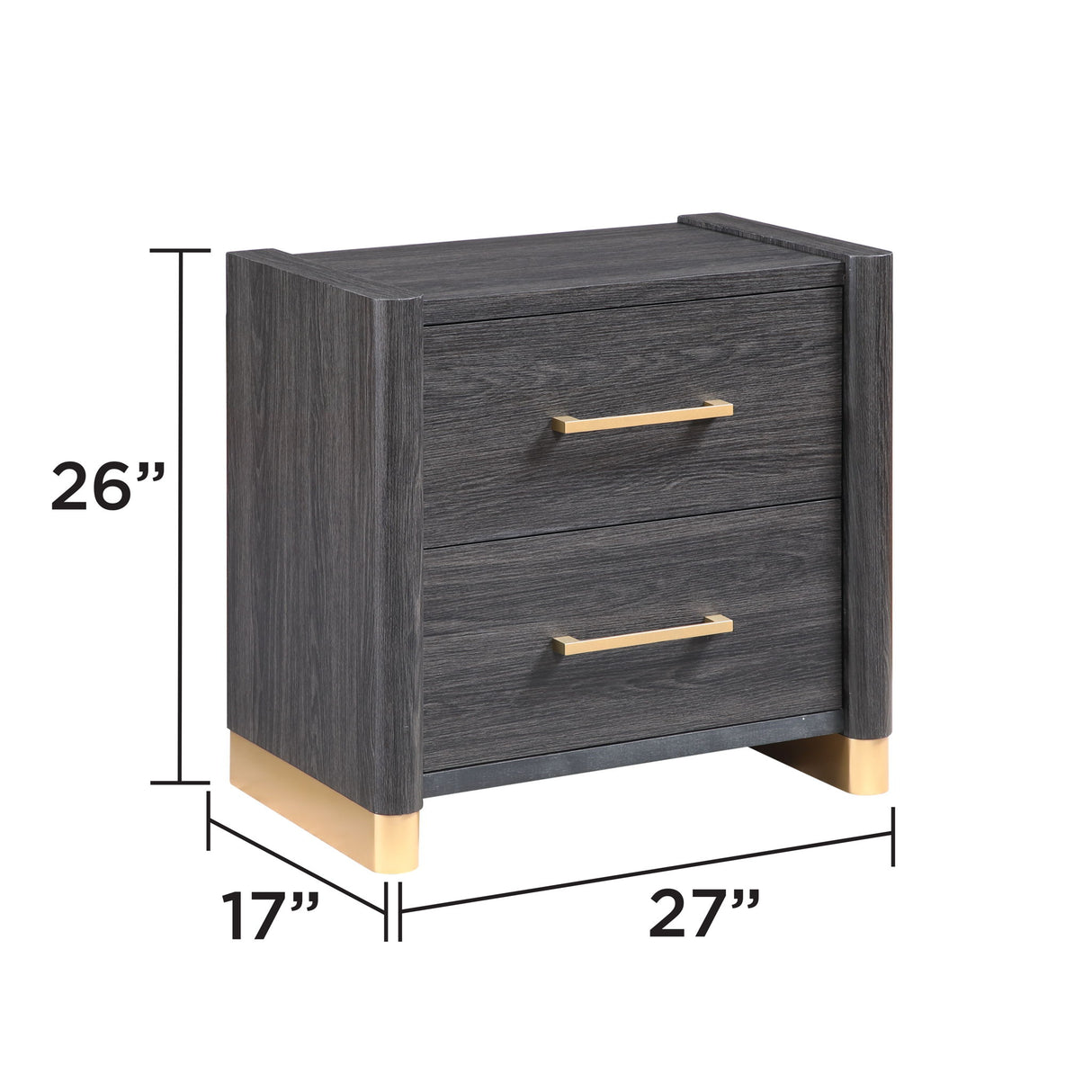 Clifton - 2 Drawer Nightstand - Espresso