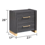 Clifton - 2 Drawer Nightstand - Espresso