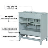 Modern Bathroom Vanity Base Only With Doors And Drawer