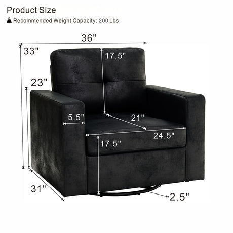 360 Degree Rotation Single Sofa Chair For Living Room