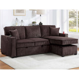 Convertible Sectional With USB / USB - C Port, Storage Chaise, Pull-Out Bed