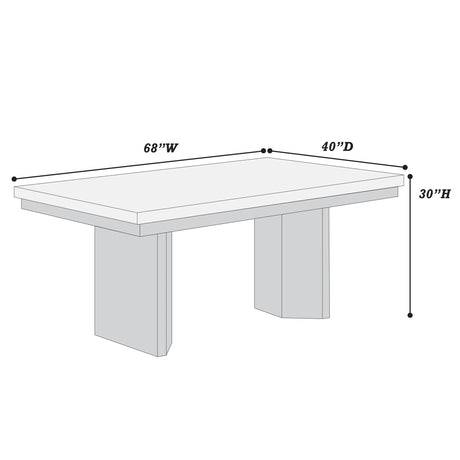 Dining Table For Kitchen - Black / White