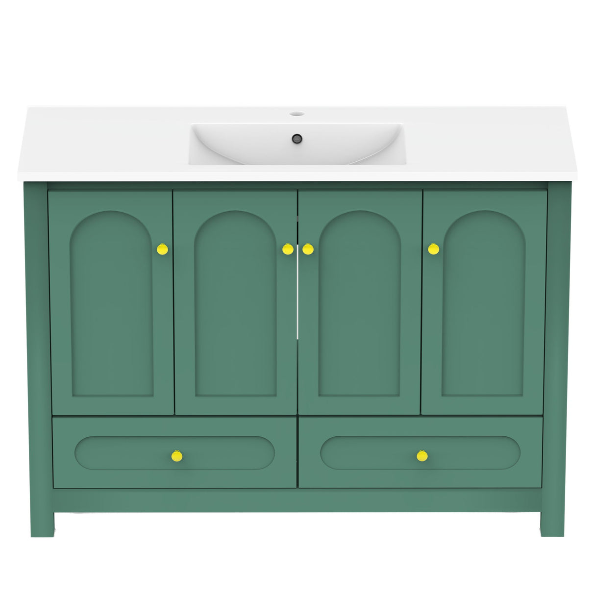 Bathroom Vanity With Sink Combo, 4 Soft Close Doors And 2 Drawers