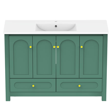 Bathroom Vanity With Sink Combo, 4 Soft Close Doors And 2 Drawers