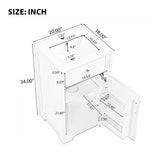20" Bathroom Vanity With Sink, Soft Closing Cabinet Door, Adjustable Shelf & Storage Rack - White
