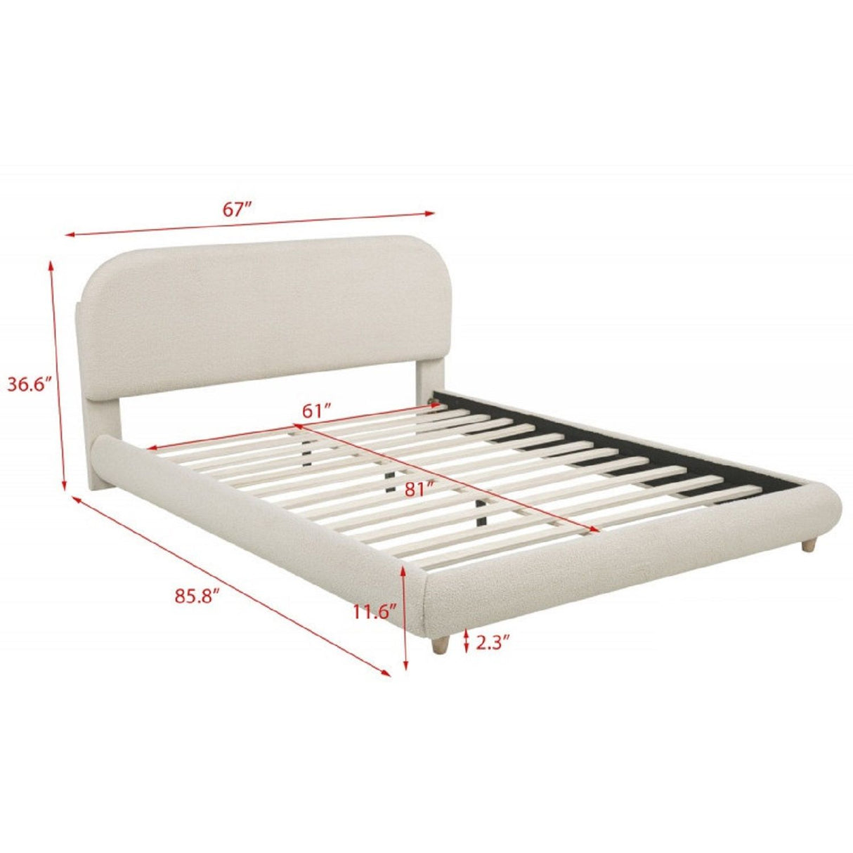 Contemporary Low-Profile Platform Bed
