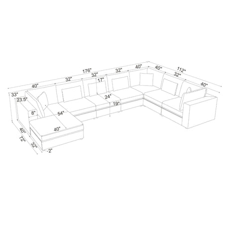 Upholstered Modular Sectional & Custom Configuration