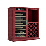 69 Bottle Wine Fridge With Touch Control, LED Lighting, Humidity Regulation - Cherry