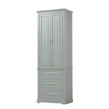 Tall Storage Cabinet With 3 Drawers For Bathroom
