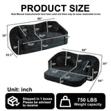 Curved Convertible Sofa, 2 In 1 Frameless Folding Sofa Bed With Pull Out Base And Deep Seat