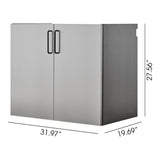 Astro Series - Wall Mounted Base Door Storage Cabinet - Metallic Gray