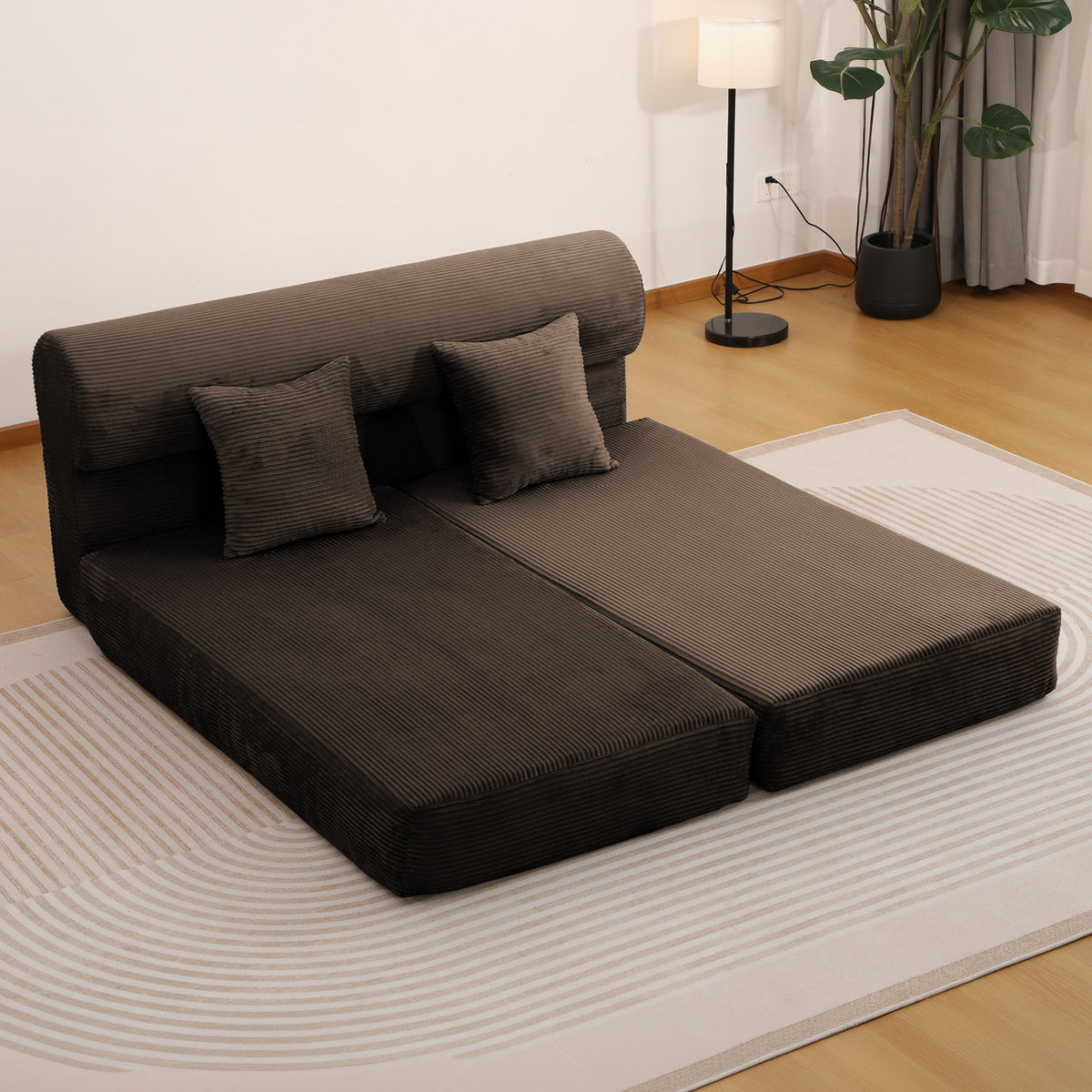 Convertible Sofa Bed, 2 Seater Fold Out Floor Couch