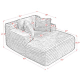 Chaise Lounge Sofa Bed With Deep Seat For Living Room