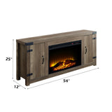 Tobias - Fireplace - Oak / Rustic
