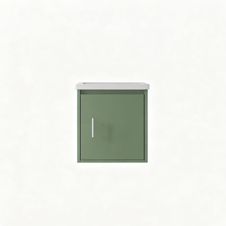 Floating Bathroom Vanity Combo, Wall Mounted Cabinet With Sink & Soft Close Doors For Small Bathrooms