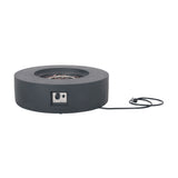 Modern Lightweight Concrete Outdoor Circular Fire Pit 50, 000 Btu