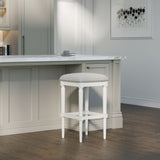 Square Stool With Upholstered Seat