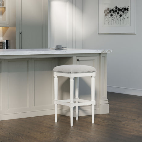 Square Stool With Upholstered Seat