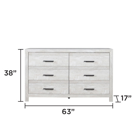 6 Drawer Dresser - Natural / Rustic