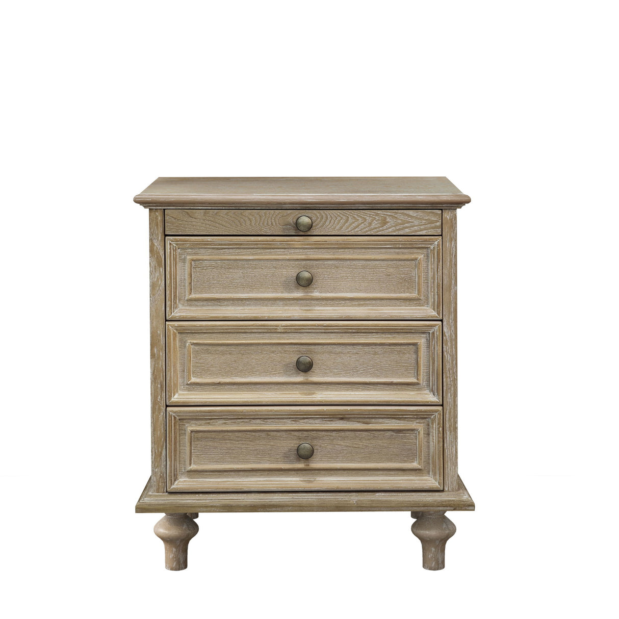 Farmhouse Nightstand With 4 Drawers