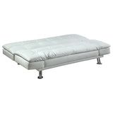 Kimpton - Upholstered Tufted Convertible Sofa Bed With Adjustable Arms Legs - White