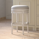 Rustic Elegance Backless Swivel Stool