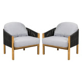 Grotta - Outdoor Wood Club Chair (Set of 2)