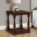 Accent Table, 2 Tier, Square, Traditional - Espresso