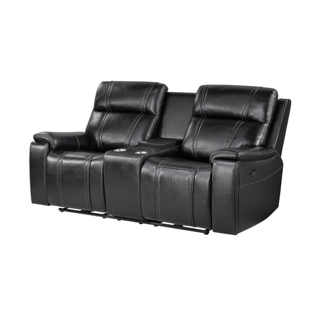 Gary - Power Reclining Loveseat With Cooler In Center Console - Black