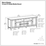 Warm Shaker - TV Media Stand Handcrafted - Tobacco Brown