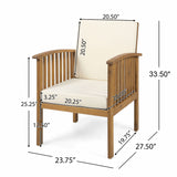 Casa - Acacia Club Chair Coastal Classic Outdoor Seating, Waterproof Fabric