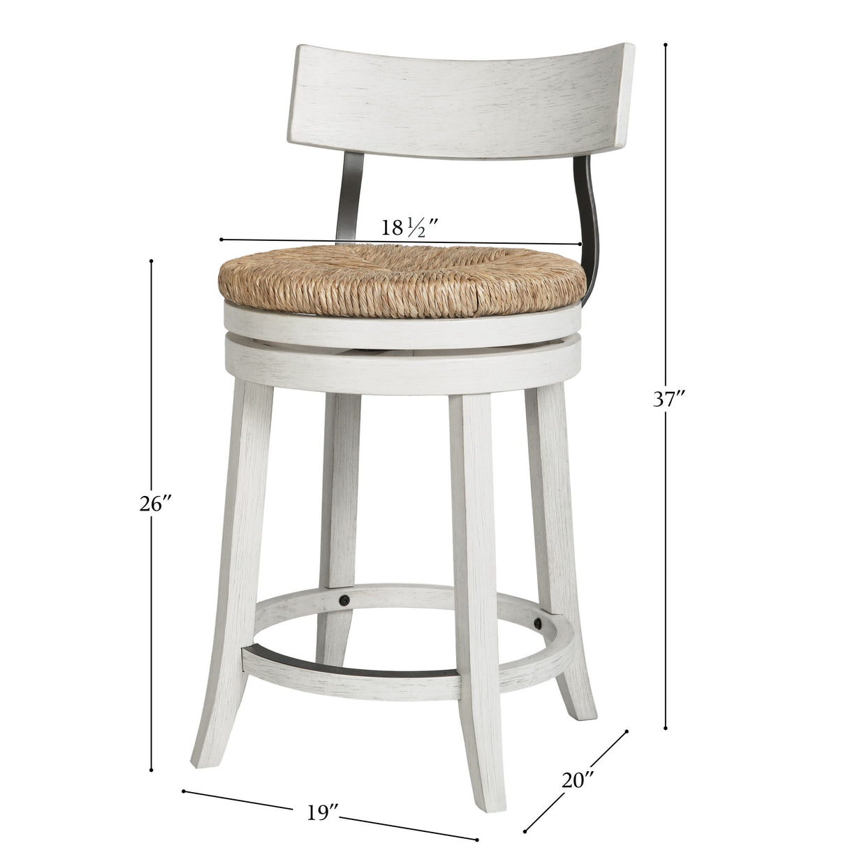 Stool With Natural Seagrass Seat