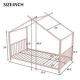 Metal House Platform Bed With Modern Design And Durable Frame