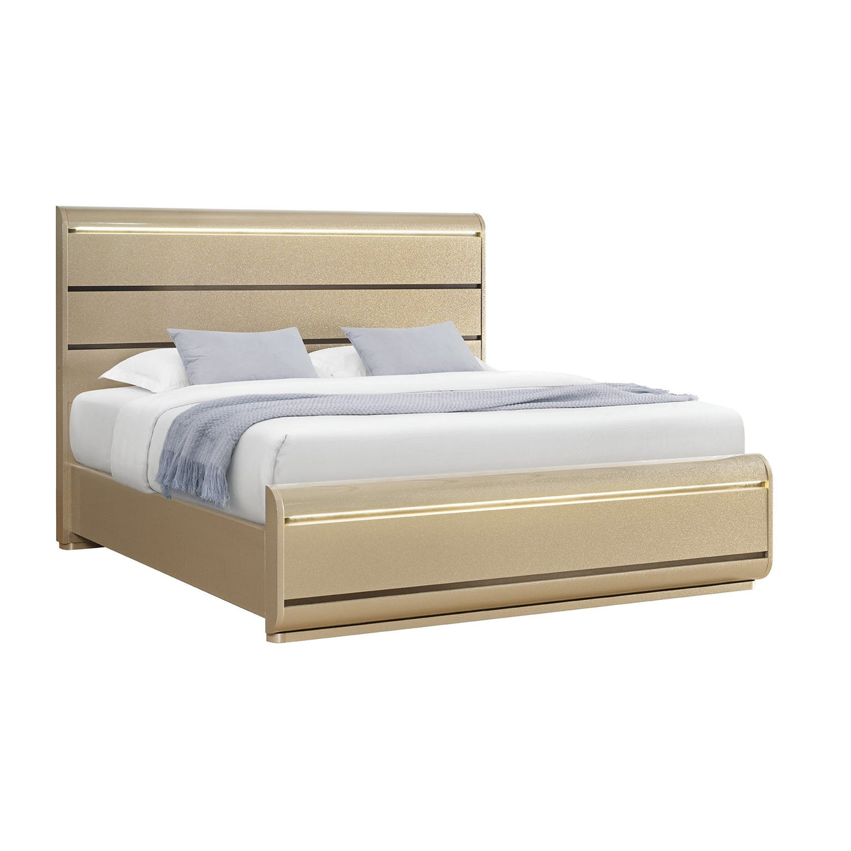 Gigi - 5 Piece Full Bedroom Set With LED Lights