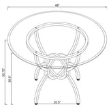 Marina - Round Dining Table - Gunmetal
