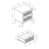 Accent Table & Storage Drawers - White