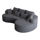 Curved Oversized Sectional Sofa With Extra Deep Seat