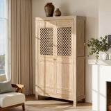 Arden - 2 Door Bookcase Storage Cabinet - Natural