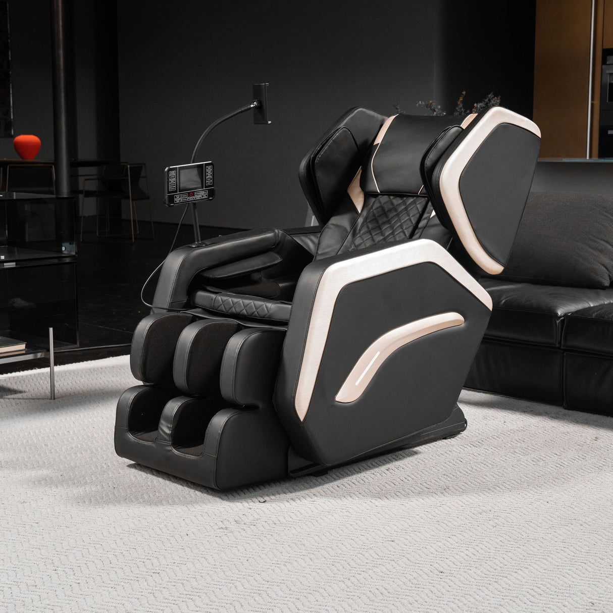 Zero Gravity Massage Chair Recliner With 10 Massage Heads And Full Body Air Pressure - Black