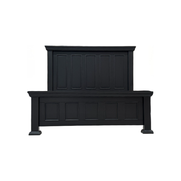 Z Castle Black King Panel Bed - CASTLEKH+CASTLEF+CASTLER