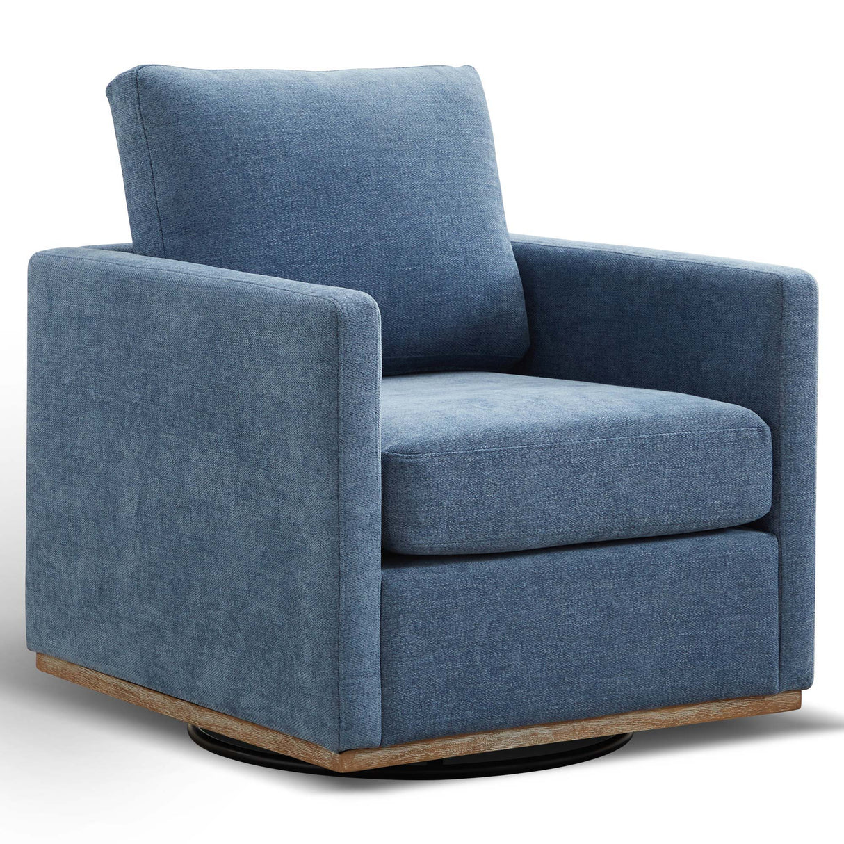 Square Upholstered Swivel Accent Chair