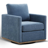 Square Upholstered Swivel Accent Chair