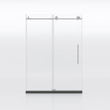 Frameless Shower Door, Clear Tempered Glass - Brushed Nickel