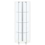 Tenley - 4 Shelf Curio Cabinet With Hexagonal Design