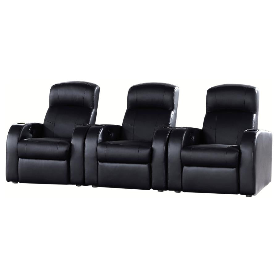 Cyrus 3-piece Upholstered Home Theater Seating - 600001-S3B