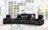 Cyrus 7-piece Upholstered Home Theater Seating - 600001-S4A