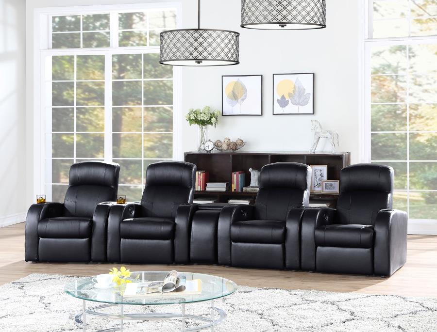 Cyrus 5-piece Upholstered Home Theater Seating - 600001-S4B
