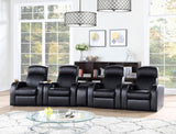 Cyrus 5-piece Upholstered Home Theater Seating - 600001-S4B