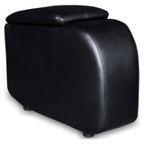 Cyrus Upholstered Home Theater Storage Wedge Console Black - 600002