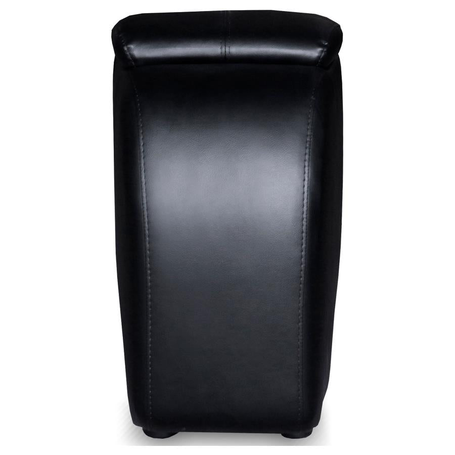 Cyrus Upholstered Home Theater Storage Wedge Console Black - 600002